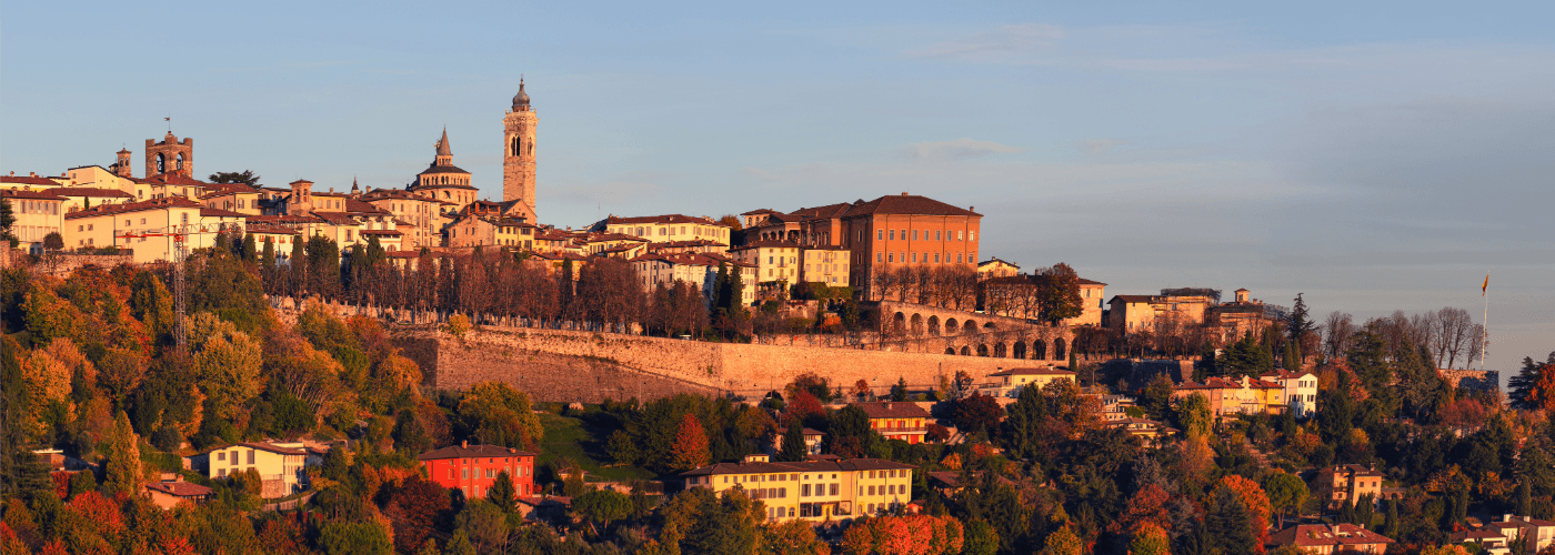 Bergamo landscape in autumn light.