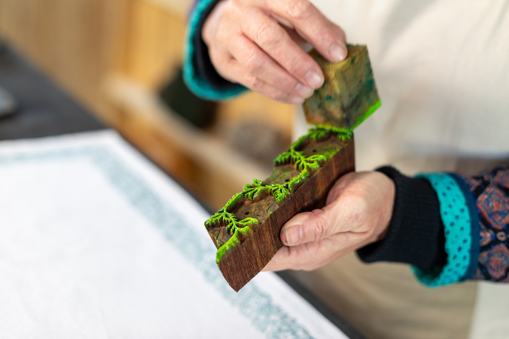 Cotton block printing