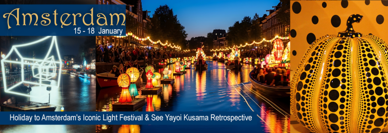 Amsterdam Light Festival & Yayoi Kusama Retrospective 