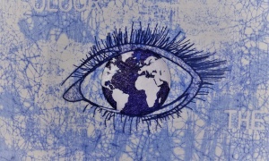 Hanneke Reinalda-Poot, Abu Dhabi. 'Colour the World' quilt. By travelling around the world and living in other countries, we discover different cultures, religions, landscapes, etc. and can learn from each other.  It colours the world!